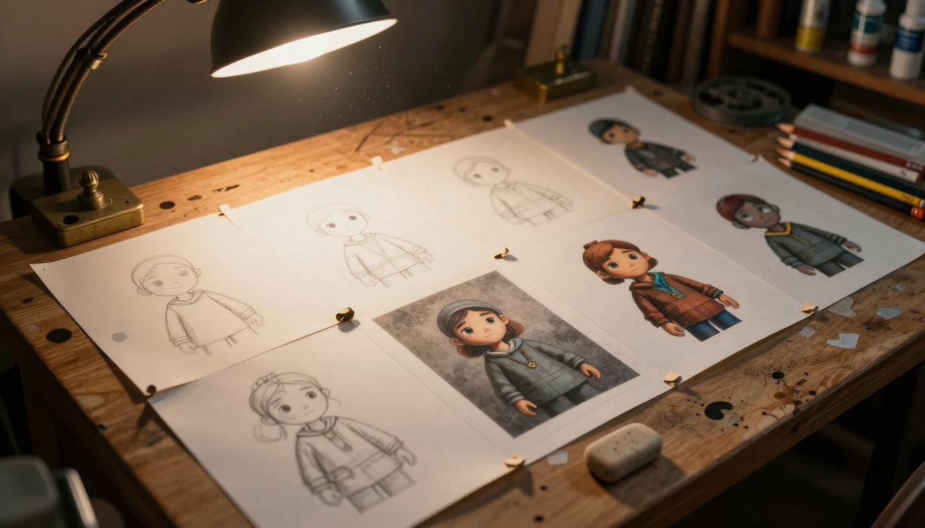 Character Design Progression Dutch Angle