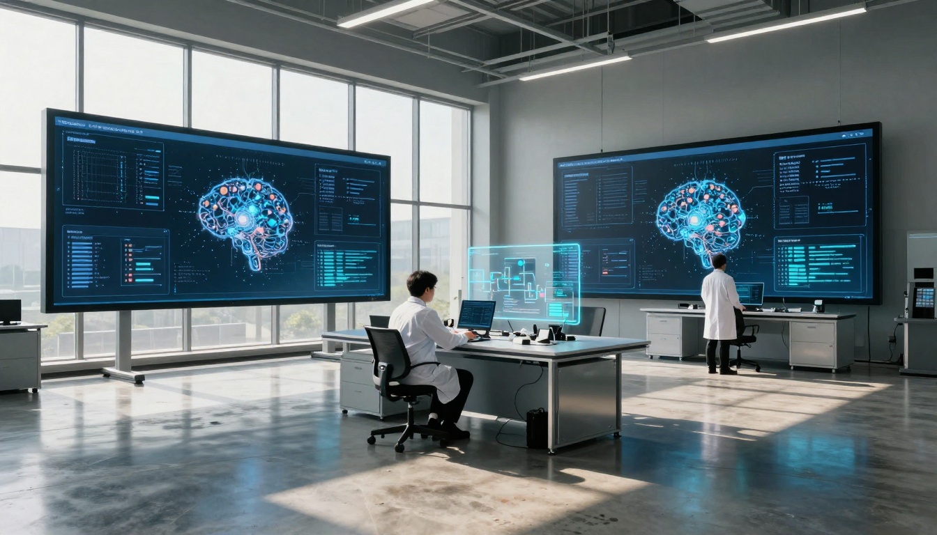 AI research facility visualization