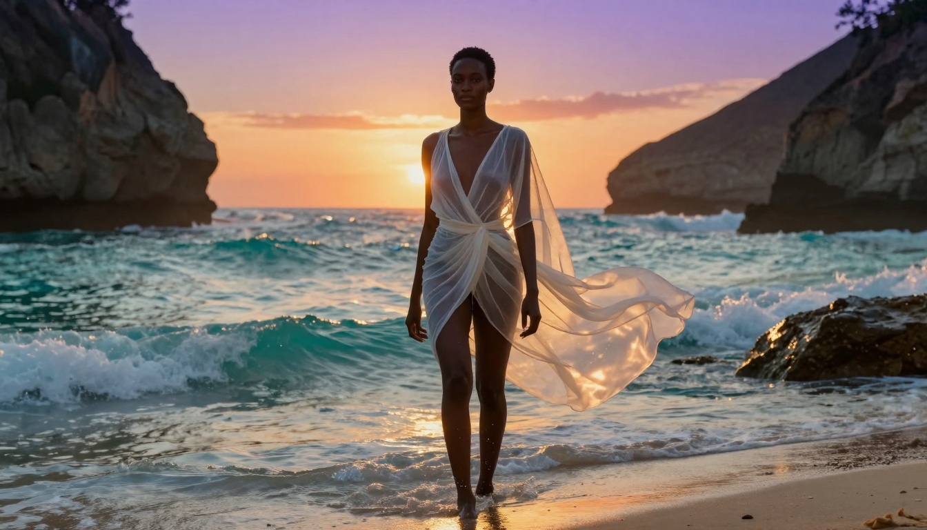 Beach sunset fashion shoot Beach sunset fashion shoot