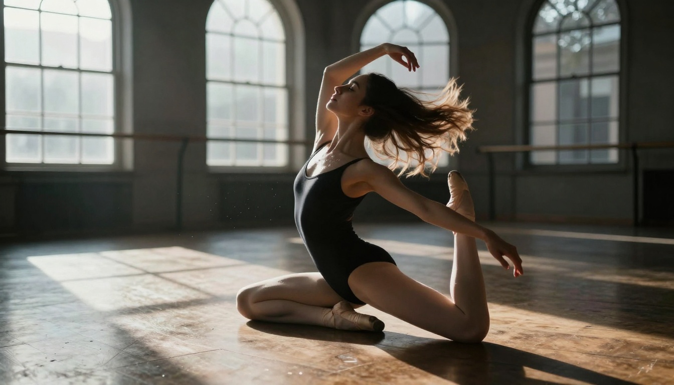 Ballet dancer in studio