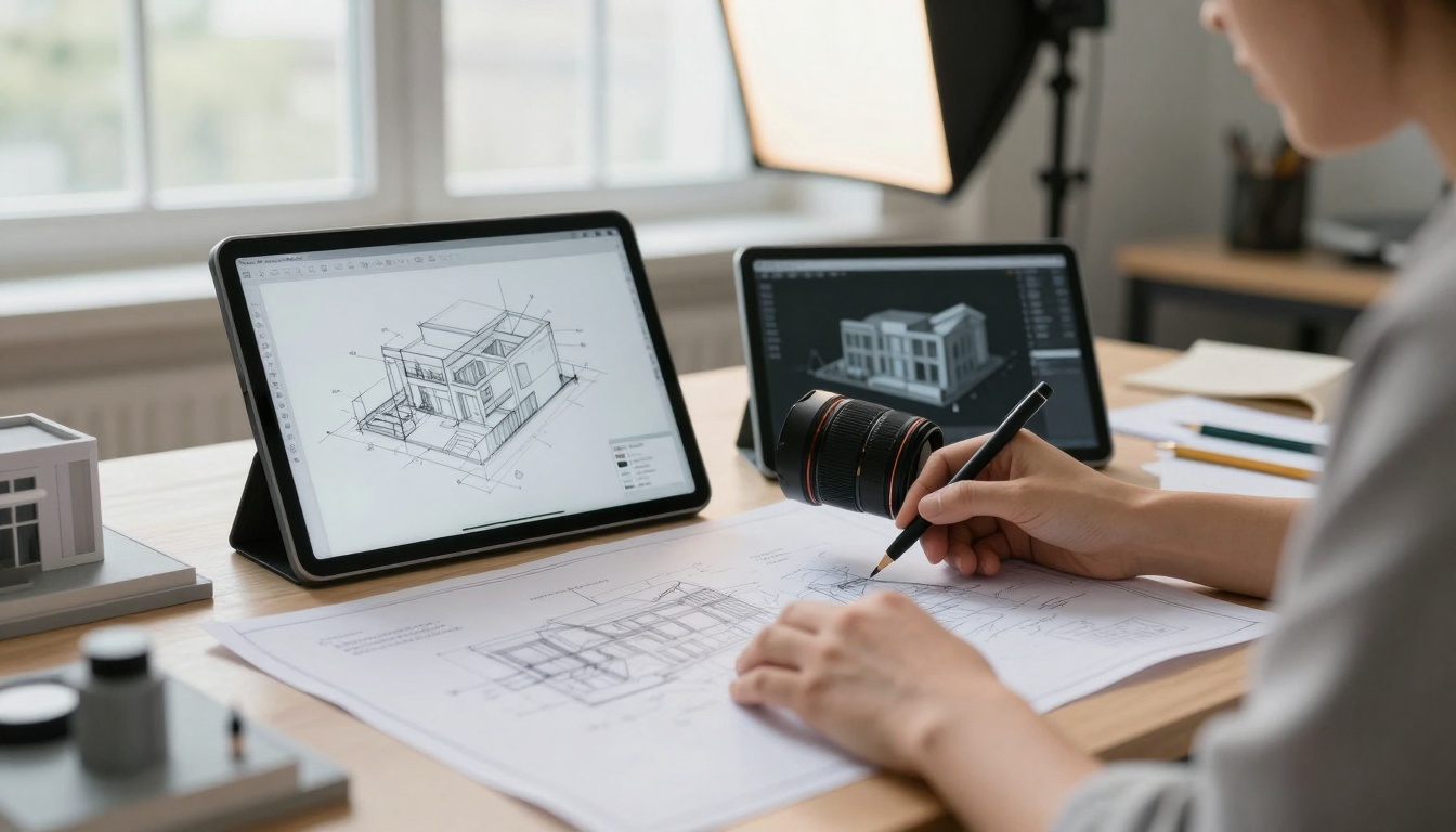 Architect Using Nano Banana Pro for Visualization