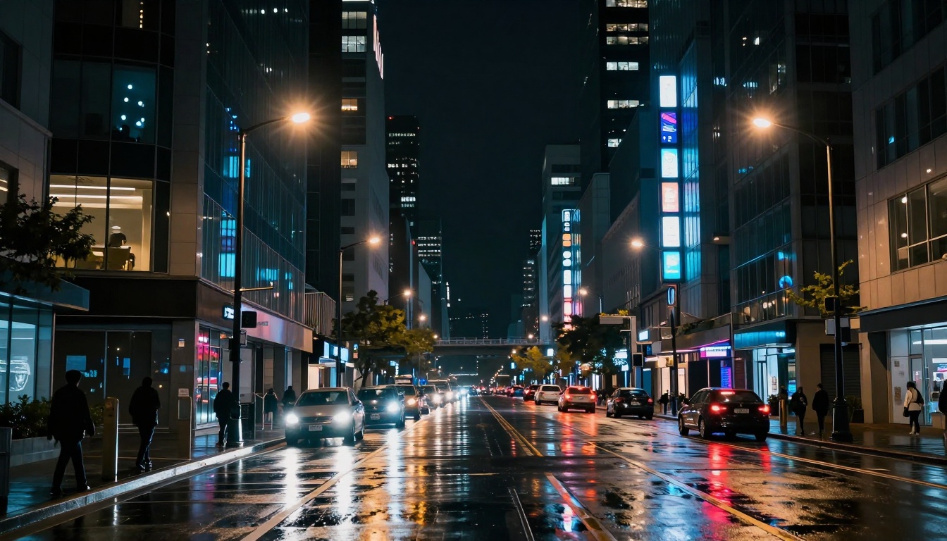 Complex urban lighting simulation