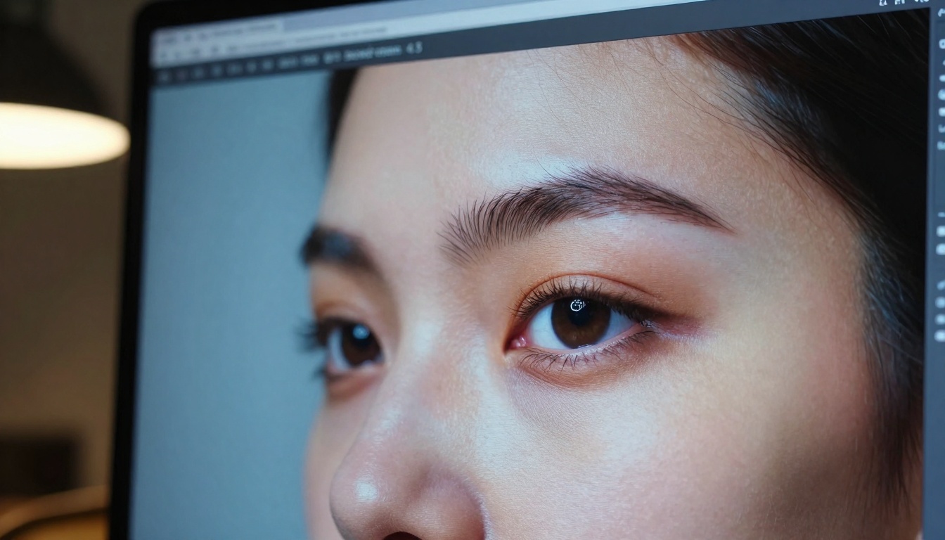 Extreme close-up of AI-generated detail