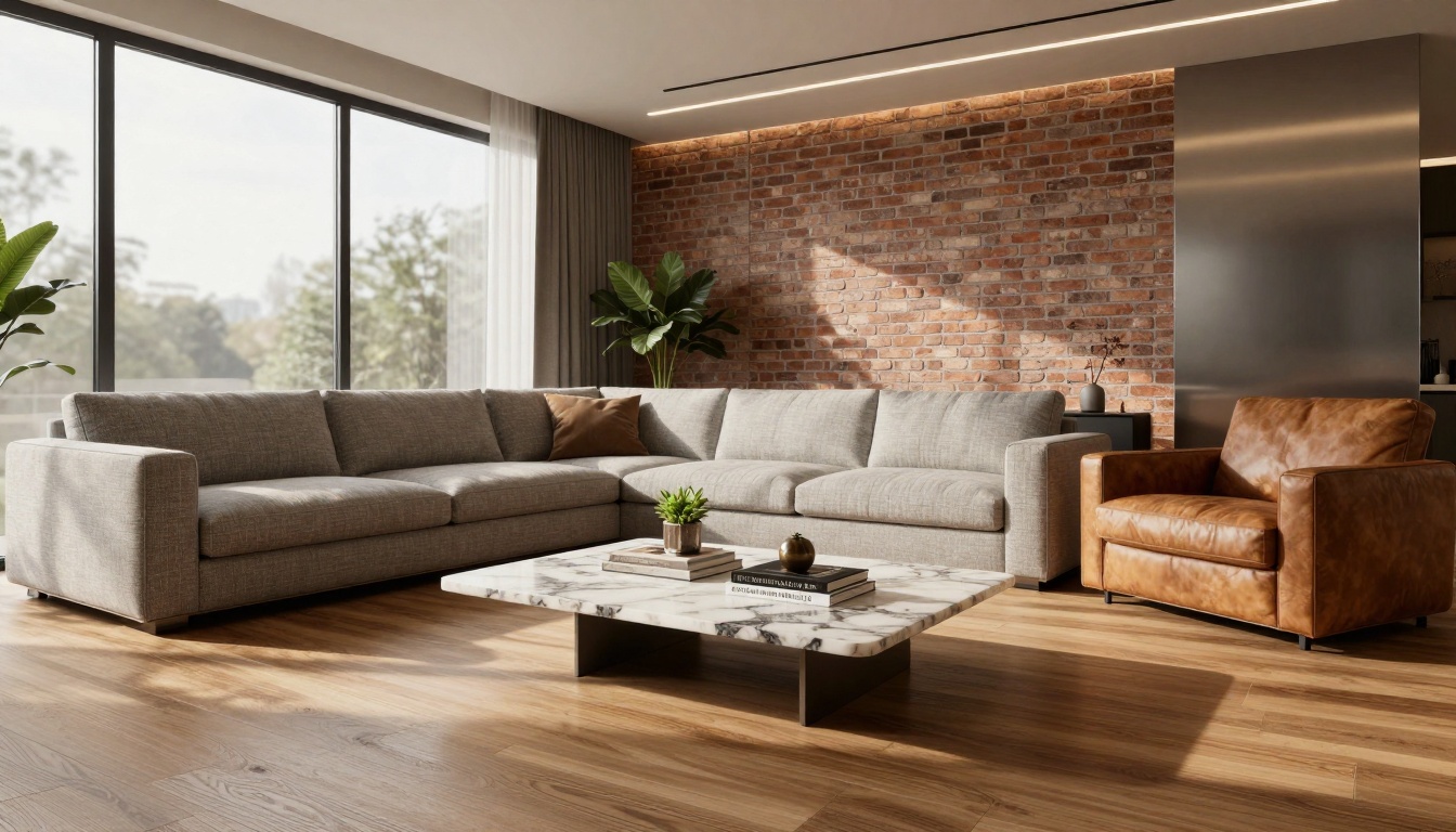 Interior design visualization with perfect material textures