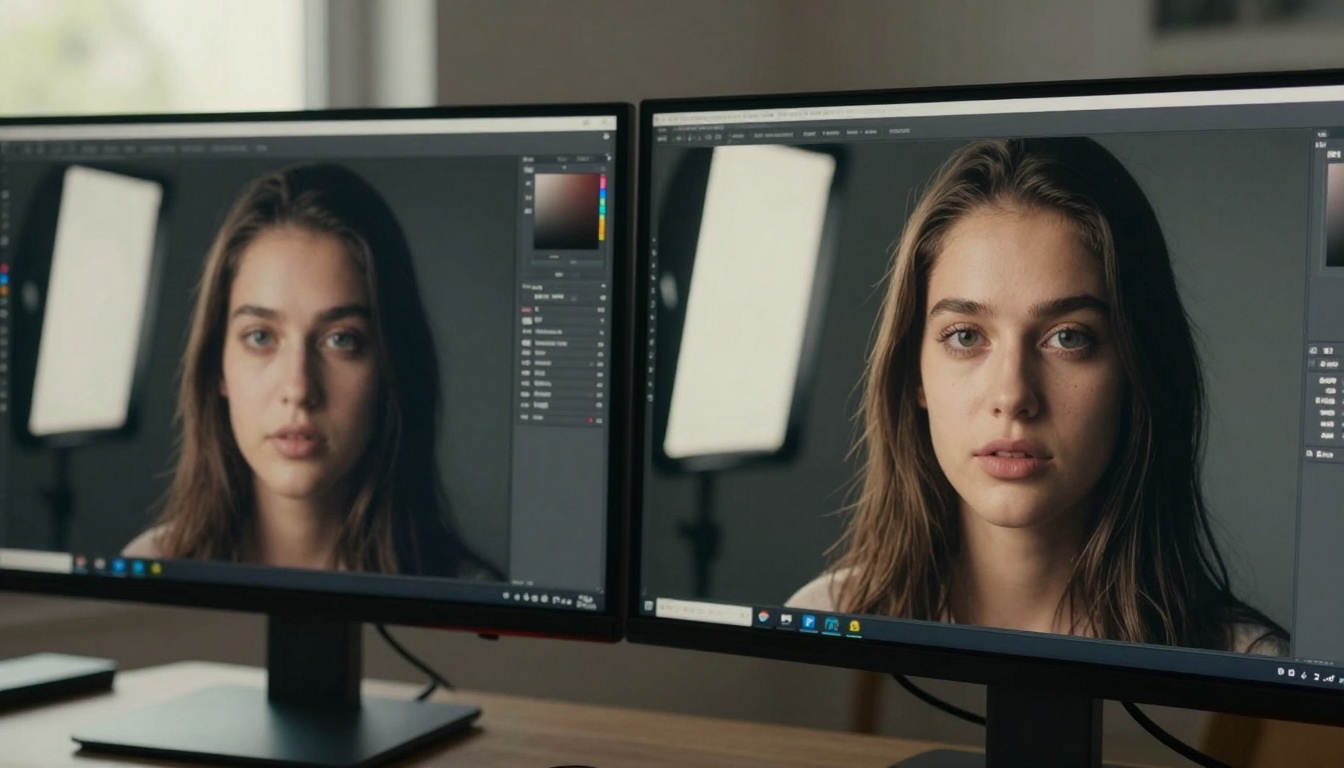Side-by-side monitor comparison