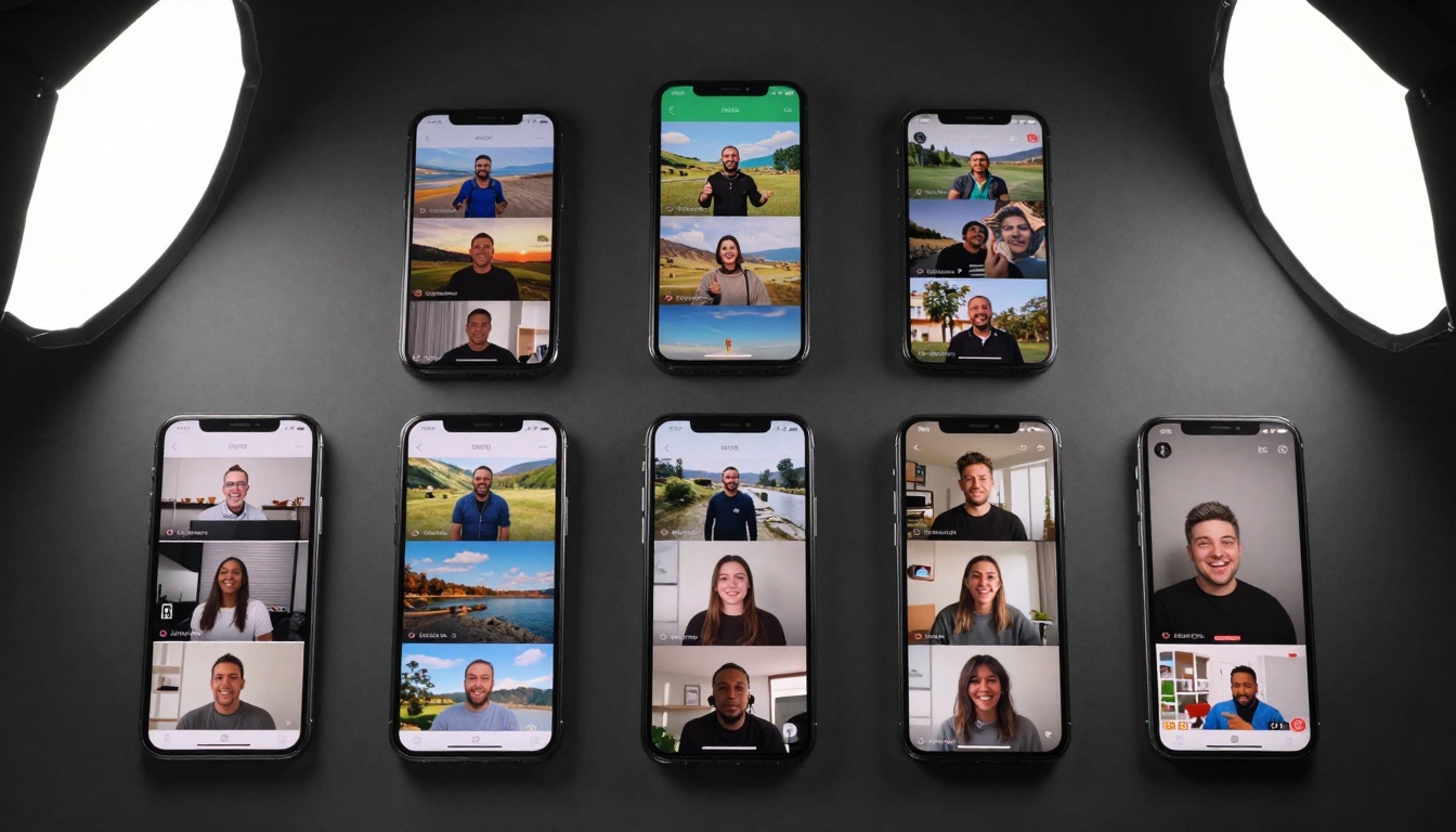 Multiple AI video outputs display Multiple AI video outputs display