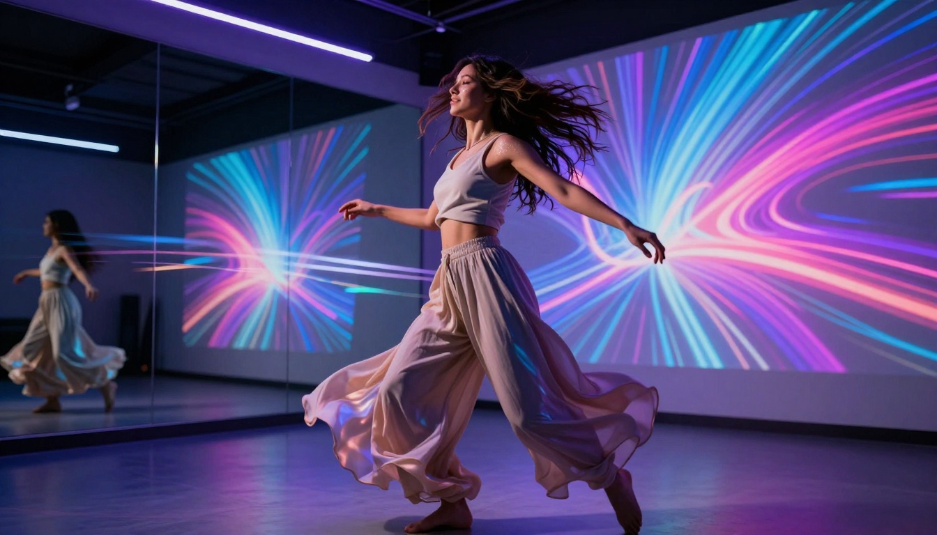 Dynamic dance with AI projections
