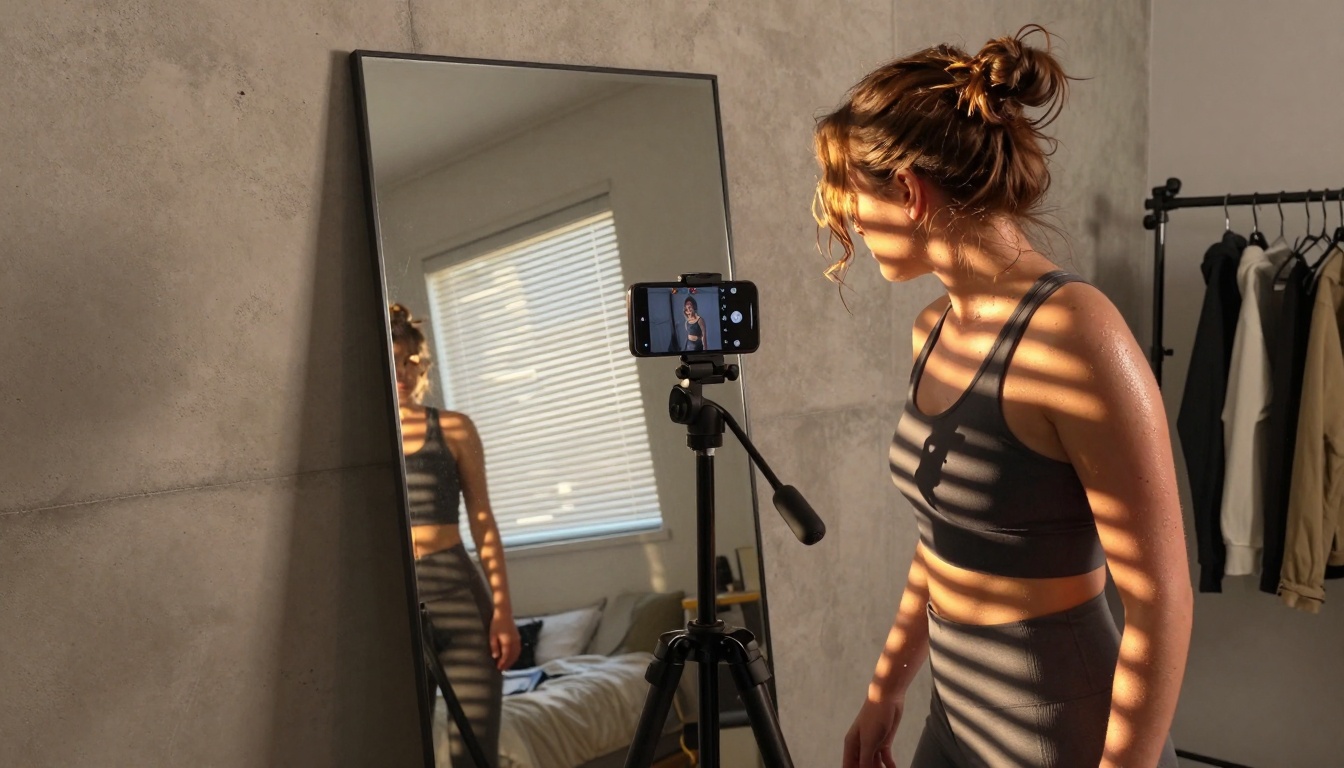 Mirror filming setup