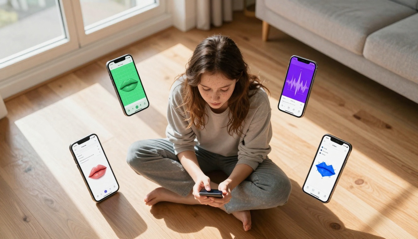 Multiple lipsync apps comparison setup showing three different interfaces