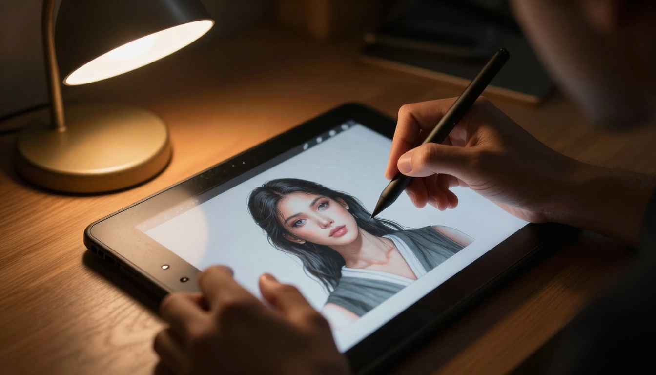 Hands refining AI-generated content Hands refining AI-generated content