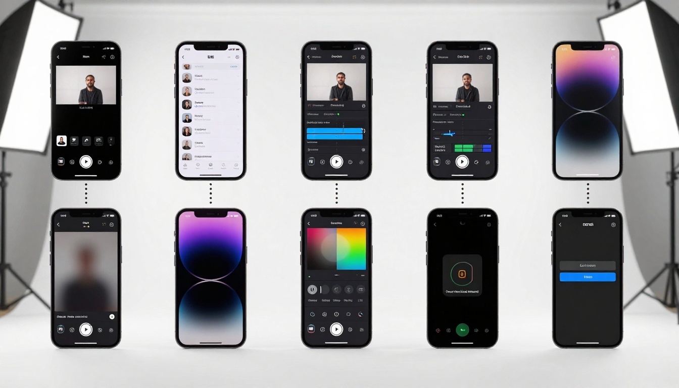 Time-lapse style composite showing CapCut workflow progression