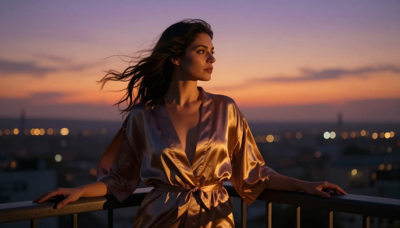 Balcony sunset scene