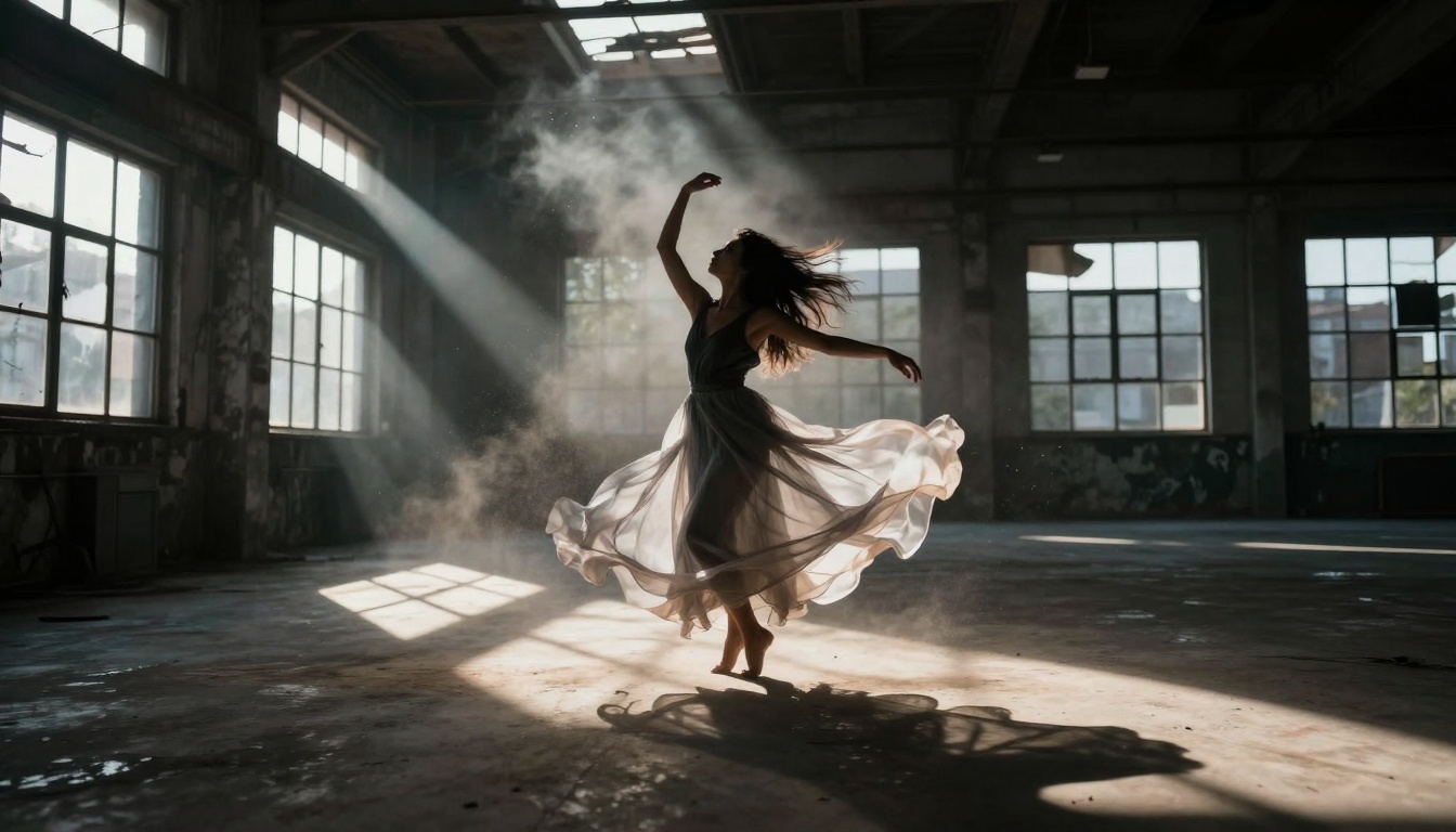 Warehouse dance scene