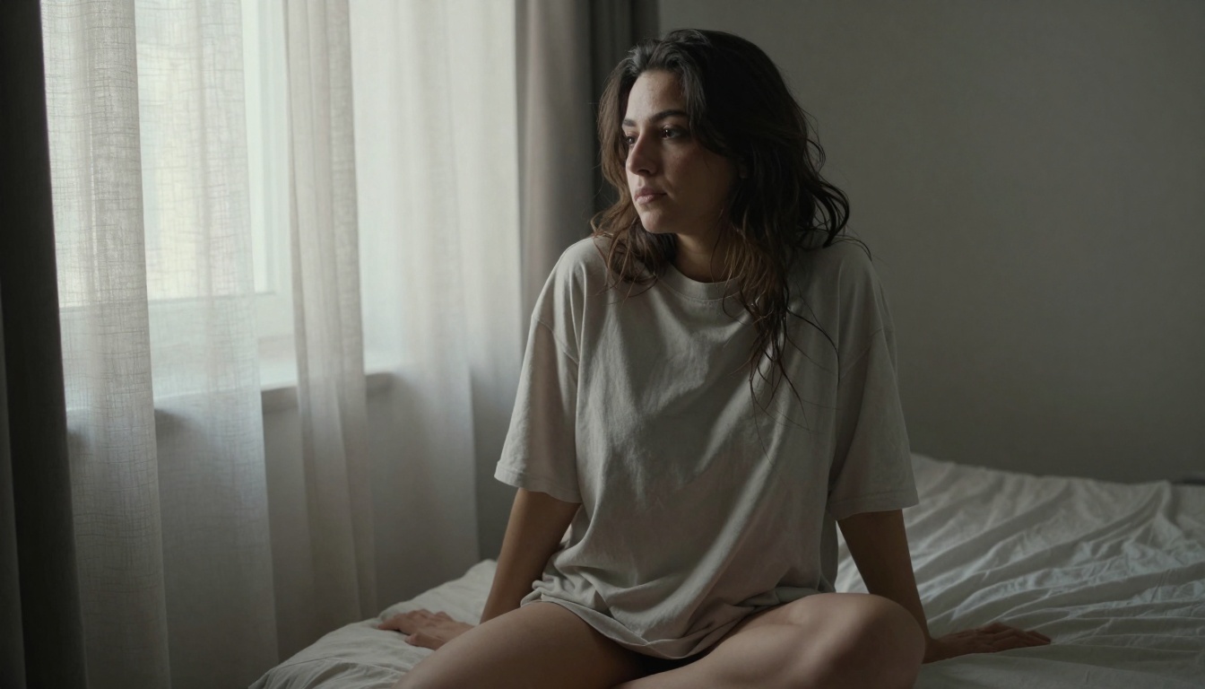 Intimate bedroom morning scene