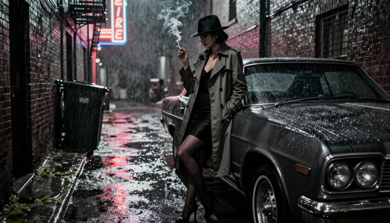 Film Noir Trench Coat Content Moderation