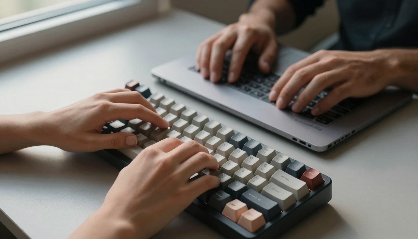 Typing Hands Comparison Detail