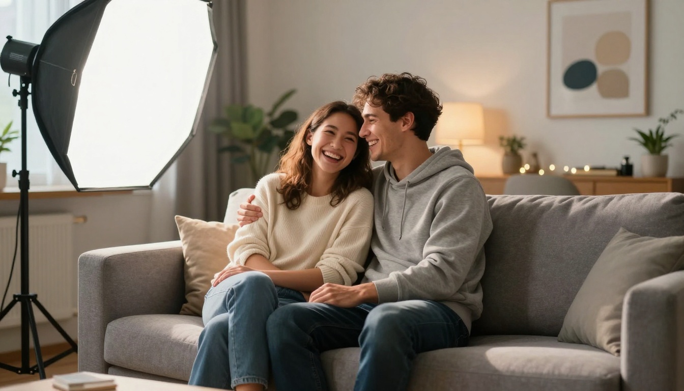 Lifestyle photography with natural-looking studio lighting