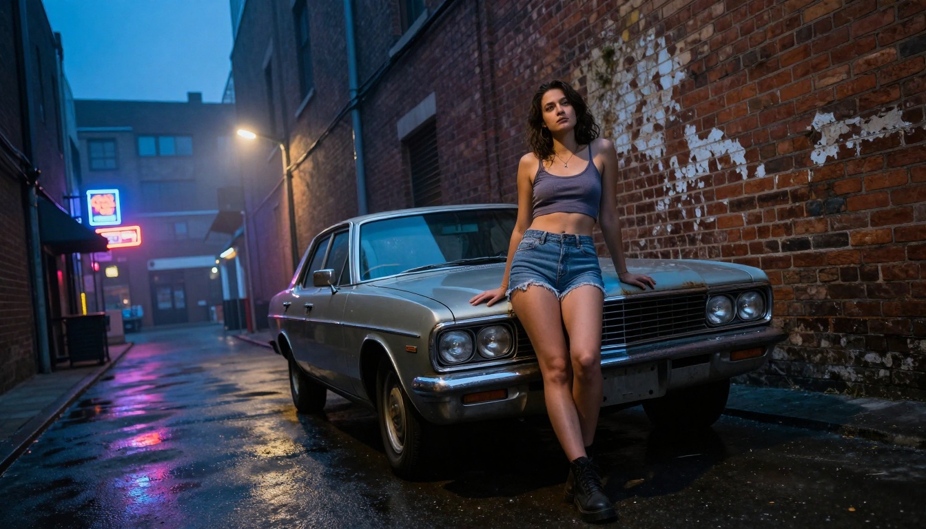 Urban alley Dutch angle