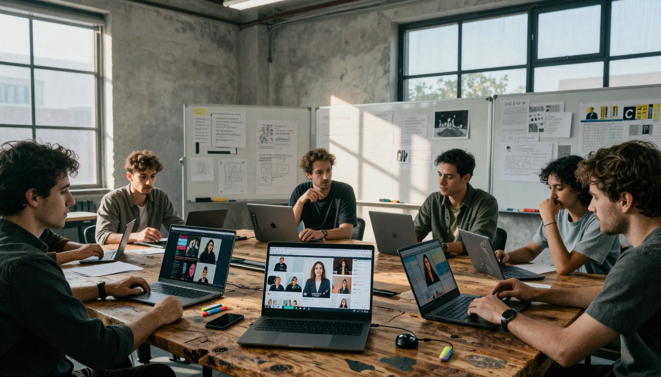 Team collaboration on AI content