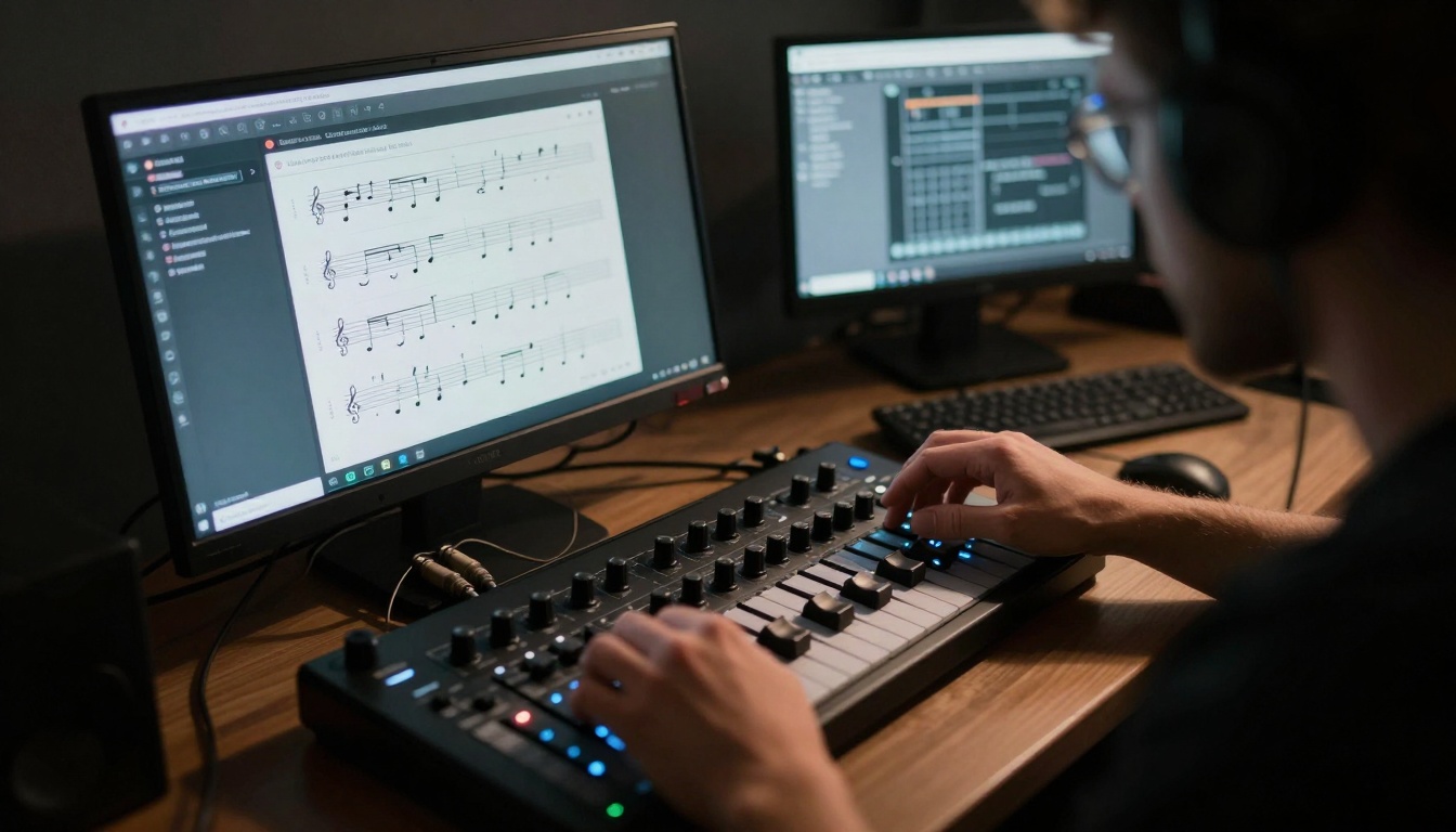 Musician collaborating with Grok 4 for composition ideas