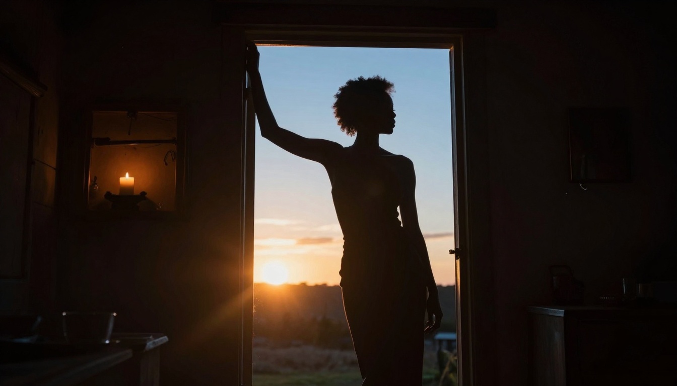 Silhouette composition using backlighting