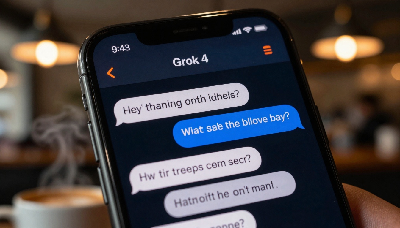 Grok 4 Interface Close-up