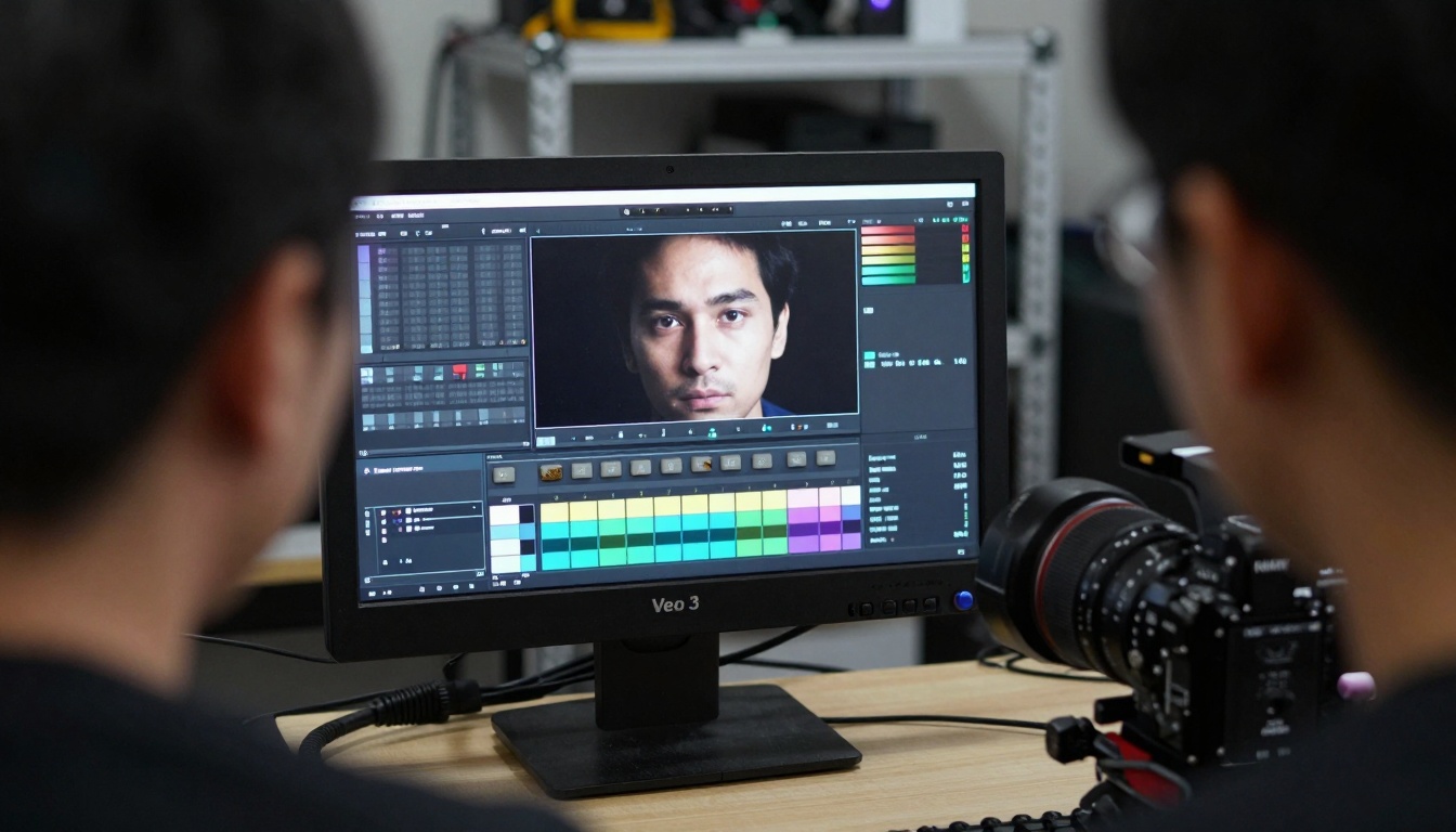 Over-the-shoulder color grading view