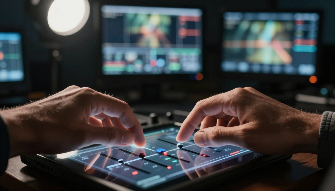 Technical interface showing AI video parameters