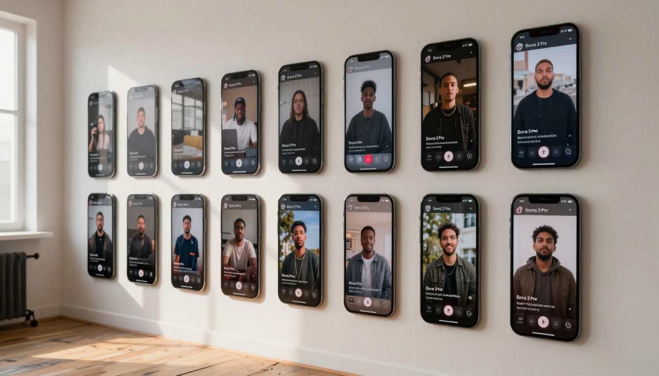 TikTok Content Wall Showing Sora 2 Pro Variety