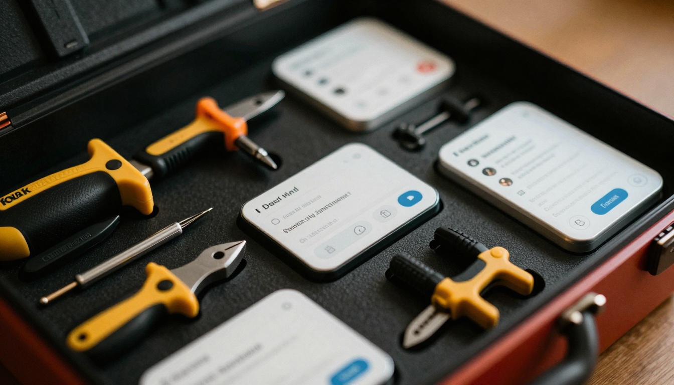 AI assistants function as specialized tools in a digital toolbox