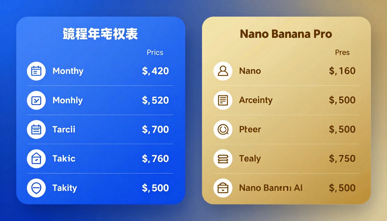 Pricing Tiers Comparison - AI vs Pro