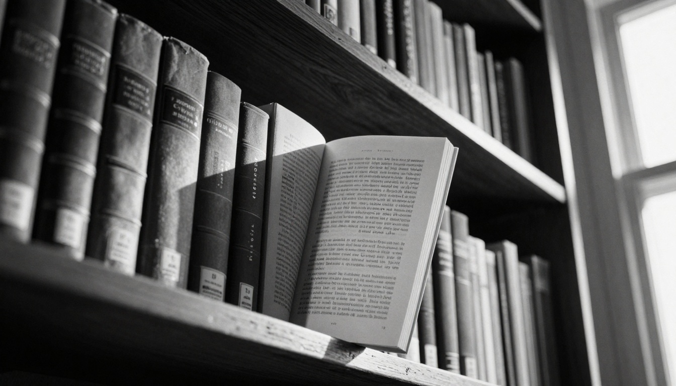Bookshelf text transforming to images
