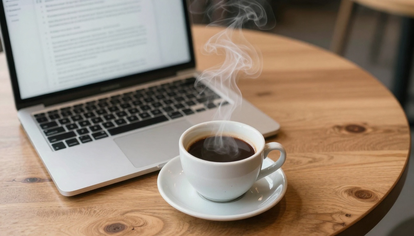 Coffee shop AI creation scene