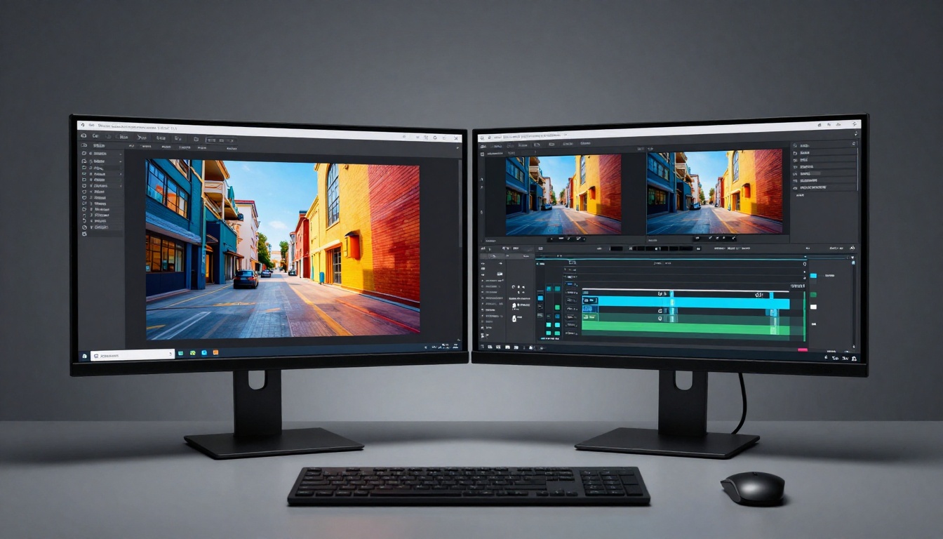 Dual Monitor AI Workflow
