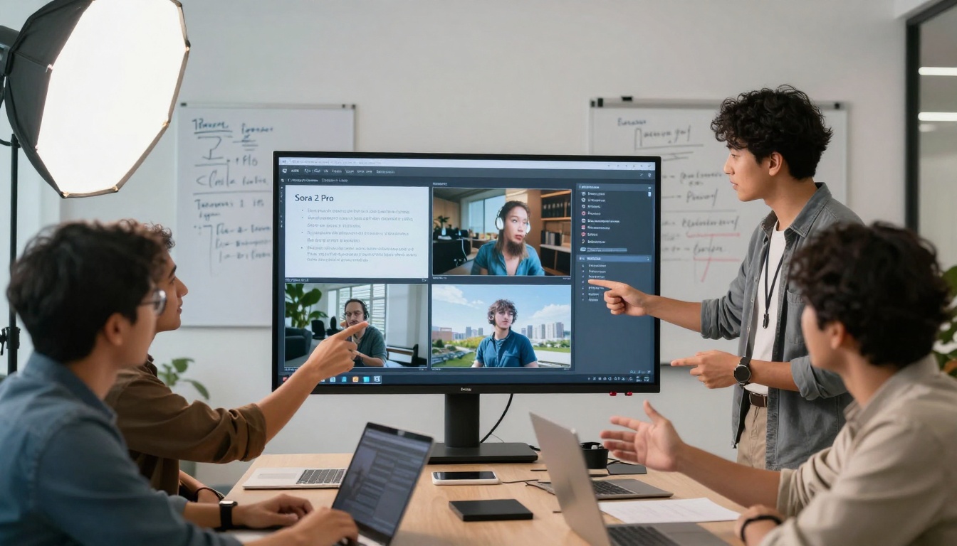 Team collaboration around Sora 2 Pro output