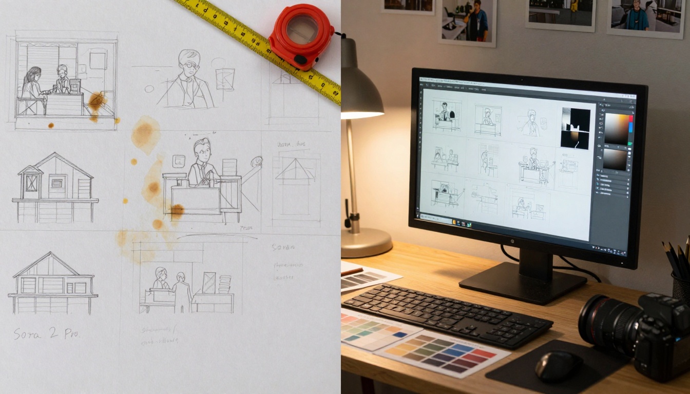 Storyboard to final output comparison