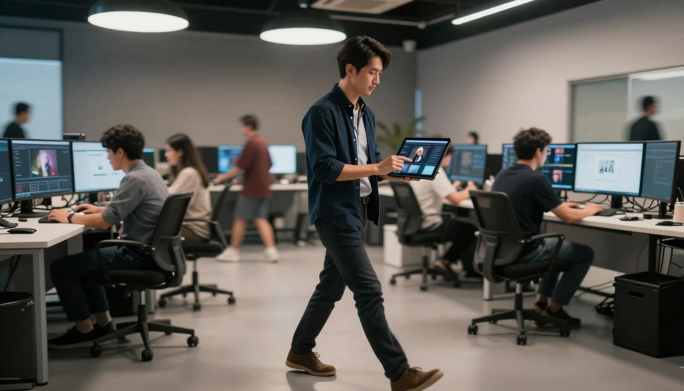 Dynamic studio environment with video review