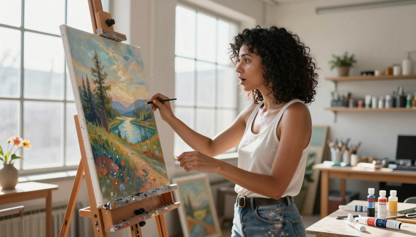 Artist using AI for inspiration Artist using AI for inspiration