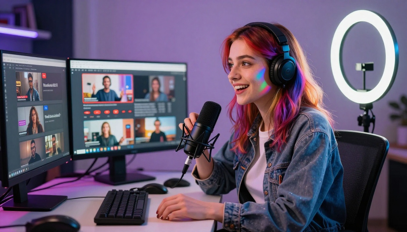 Content creator using AI for thumbnails