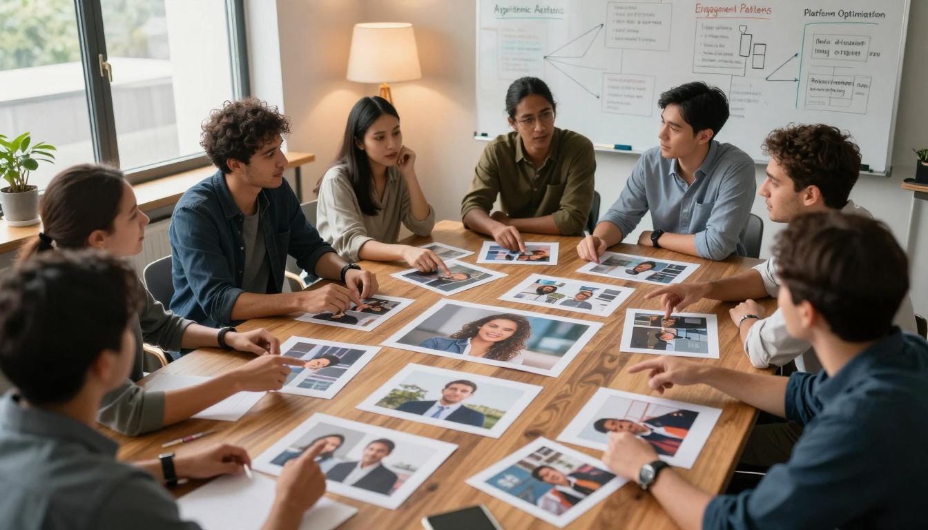 Social media strategy session analyzing AI content patterns