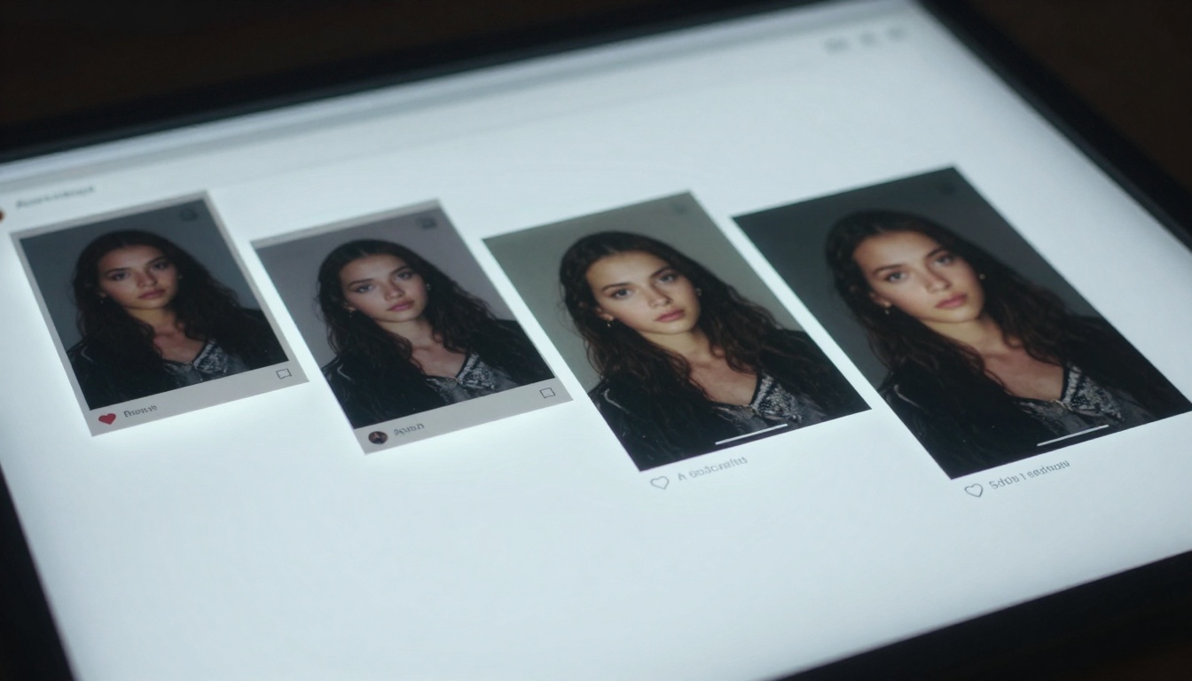 Evolution of a single image through AI enhancement stages