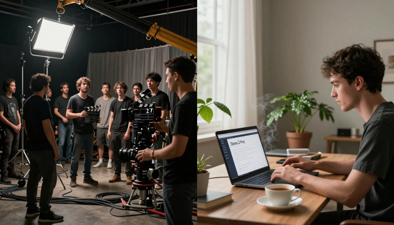 Traditional vs AI Video Production