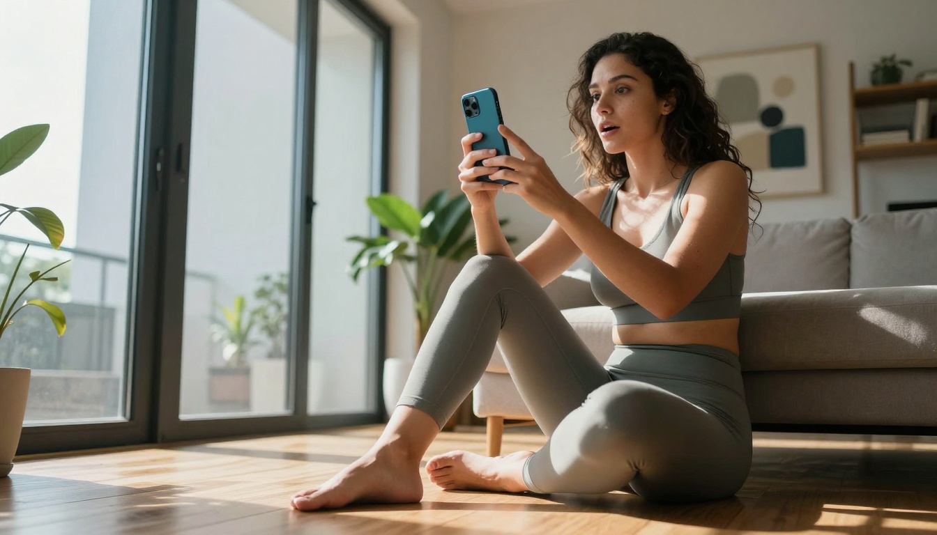 Low-angle shot of content creator