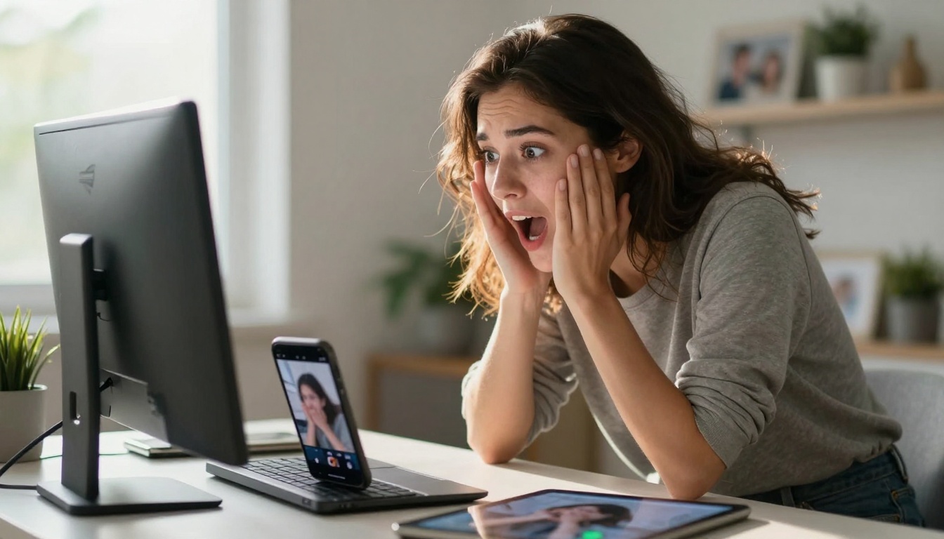 Social media manager's excited reaction Social media manager's excited reaction