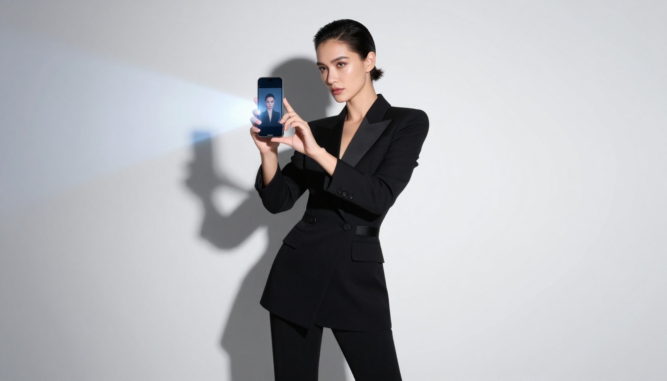 Fashion editorial style technology demonstration