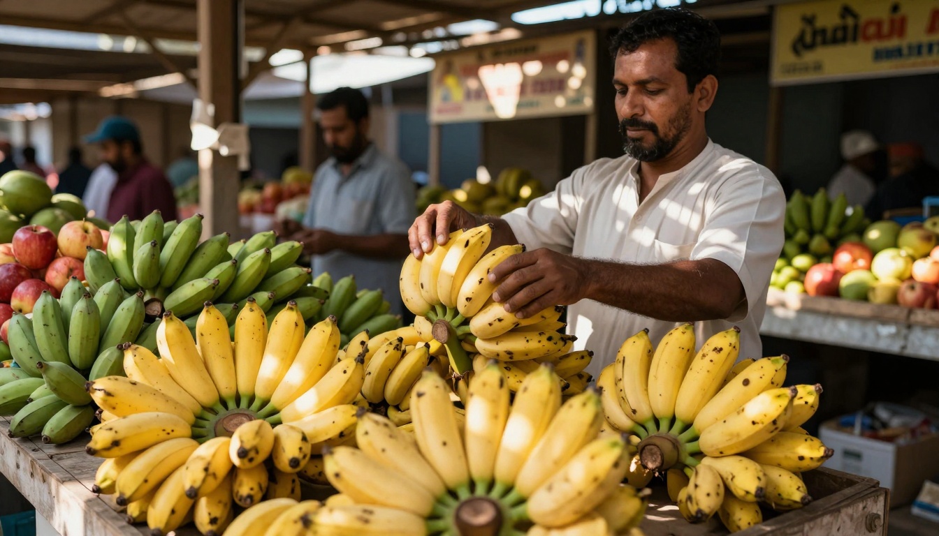 Banana market scene