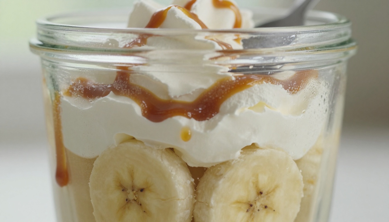 Banana dessert detail