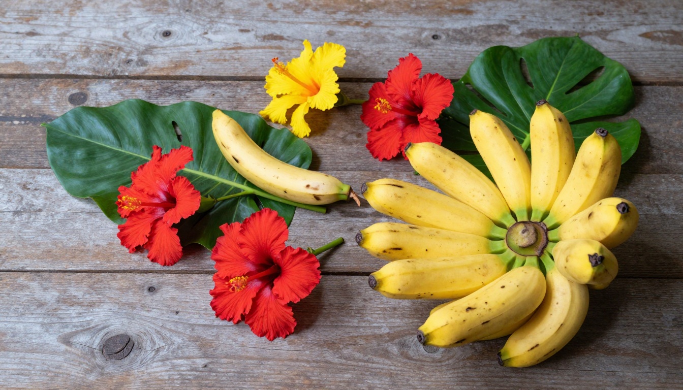 Banana natural still life