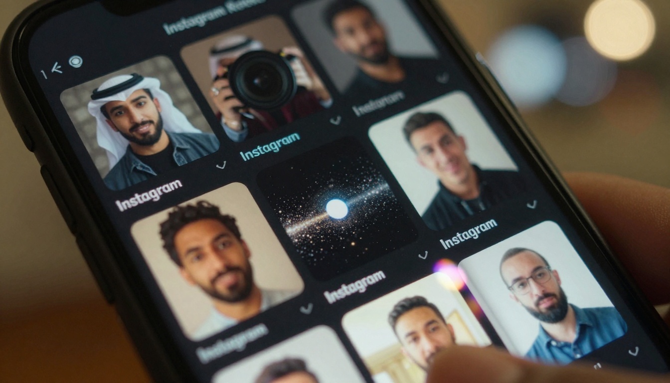 Extreme close-up of Instagram interface