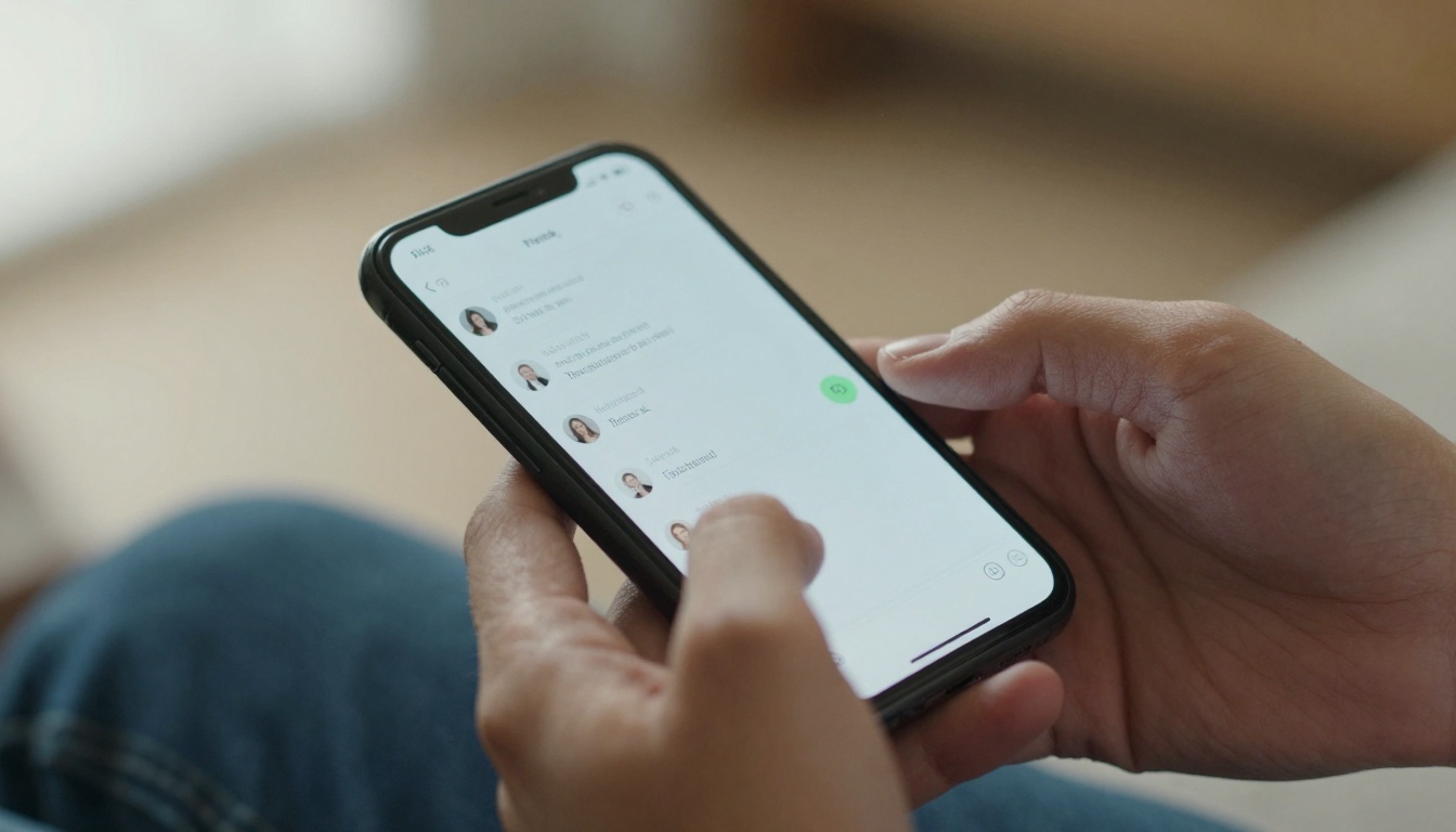 Detail shot of personal AI interaction